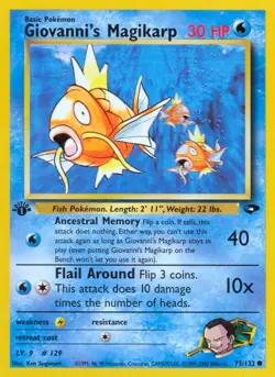 Giovanni's Magikarp 073/132 Gym Challenge LP Unlimited - Image 1