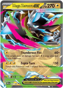 Mega Zeraora ex 027/084 ME05: Pitch Black NM Holofoil - Image 1