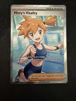 Misty's Vitality 111/084 - Pitch Black - Ultra Rare, Full Art, Pokemon Near Mint - Image 1