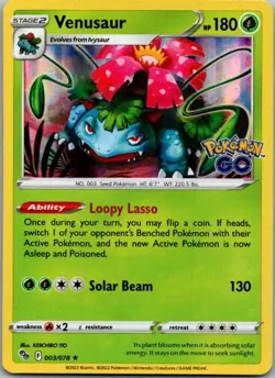 Venusaur Holo Rare Holofoil Near Mint PGO 003/078 - Image 1