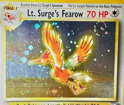 Lt. Surge's Fearow - Gym Heroes - 7/132 - Holo Rare W/ Swirl - MP - Pokemon - Image 2