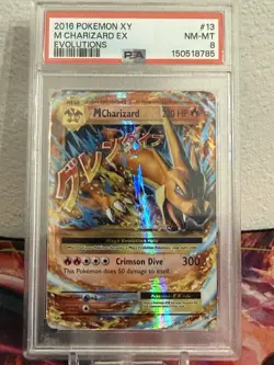 Pokemon TCG M Charizard EX 13/108 Evolutions 2016 Ultra Rare Holo PSA 8 - Image 1