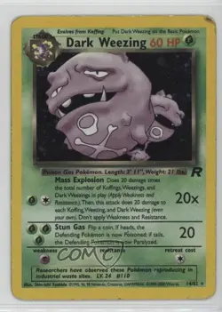 Dark Weezing Holo Pokemon Team Rocket #14 2000 - Image 1