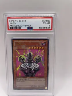 2008 YU-GI-OH! ANNIVERSARY PACK EN007 JINZO PSA 6 - Image 1