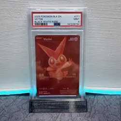 2025 POKEMON BLK EN-BLACK BOLT BLACK WHITE RARE #171 VICTINI PSA 9 - Image 1