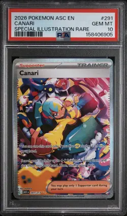 2026 Pokemon TCG Ascended Heroes Canari Special Illustration Rare 291/217 PSA 10 - Image 1