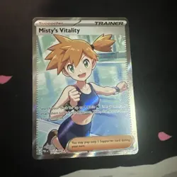 Pokemon Company Pitch Black Misty's Vitality 111/084 Ultra Rare Full Art Holo - Image 1