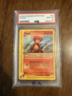 Magby 052/165 Expedition Base Set Rare Regular English PSA 10 Graded Card - Image 1