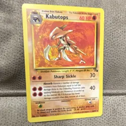 Pokemon TCG Mint Fossil Kabutops 24/62 Rare English 60 HP 1999 - Image 1