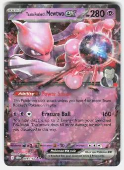 Team Rocket's Mewtwo ex 081/182 Double Rare Destined Rivals Pokemon Holo NM - Image 1