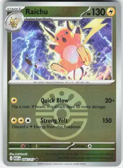 Raichu (Friend Ball) 056/217 Uncommon Ascended Heroes Pokemon Reverse Holo NM - Image 1