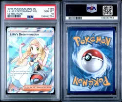 PSA 10 Lillie's Determination 169/132 Pokemon Mega Evolution Ultra Rare Full Art - Image 3