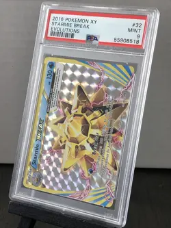 2016 Pokemon XY Evolutions Starmie Break #32 PSA 9 MINT - Image 1