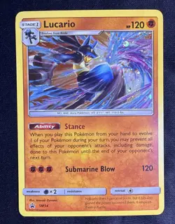 Pokemon TCG - Lucario - SM54 - Cosmos Holo Black Star Promo - Image 1