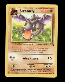 Aerodactyl 16/62 Fossil Non Holo Rare WOTC 1999 Pokemon Card LP - Image 1