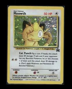 Meowth #10 GB PROMO 10 Black Star WOTC Wizards Coast HOLO 1999 Card MP - Image 1