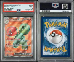 2024 Pokemon Scovillain EX Surging Sparks SSP EN Ultra Rare #216/191 PSA MINT 9 - Image 5