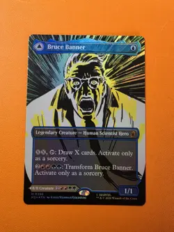 FOIL BRUCE BANNER (BORDERLESS) Marvel Super Heroes MSH Magic MTG MINT CARD - Image 1