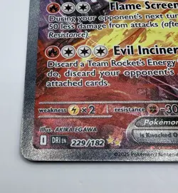Pokemon TCG Team Rockets Moltres EX Holo Card 229/182 Sir Destined Rivals NM - Image 5