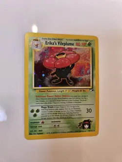 Erika's Vileplume 5/132 Holo Rare FART SWIRL Gym Heroes Pokemon Near Mint - Image 2