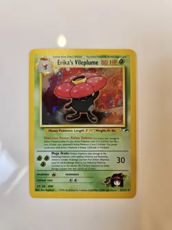 Erika's Vileplume 5/132 Holo Rare FART SWIRL Gym Heroes Pokemon Near Mint - Image 4