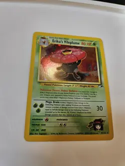 Erika's Vileplume 5/132 Holo Rare FART SWIRL Gym Heroes Pokemon Near Mint - Image 5