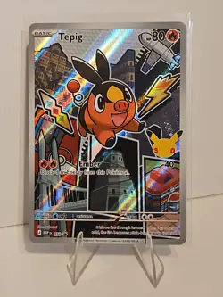 Tepig 050 Mega Evolution Promo First Partner Series 2 Full Art Holo NM - Image 1