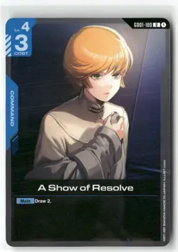 A Show of Resolve GD01-100 UC Newtype Rising Gundam Near Mint - Image 1