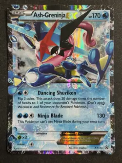 ULTRA RARE Ash-Greninja EX Pokemon XY133 Black Star Promo Holo Foil - Image 1