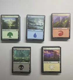 Magic the Gathering Basic Land Cards Lot Of 200 - 40 of each type - MTG J25 - Image 1