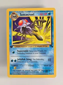 Tentacruel 44/62 - 1st Edition , UC - Fossil - NM - illus. Himeno - Image 1