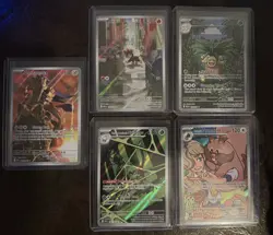 Pokemon Cards Lot of 5 (Destined Rivals/Mega Evo Illustration Rares) Near Mint - Image 1