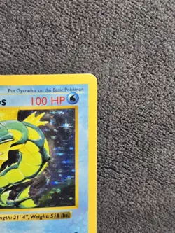 Gyarados Base Set (Shadowless) Unlimited 006/102 Holo Rare DMG/CREASED English - Image 4