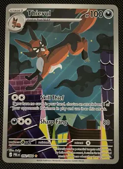 Thievul 092/084 Illustration Rare ME: Pitch Black NM Pokemon TCG NM - Image 1