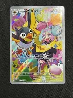 Pokemon TCG Iono's Wattrel ASC Rare Full Art Holo Basic HP60 231/217 10+ - Image 1