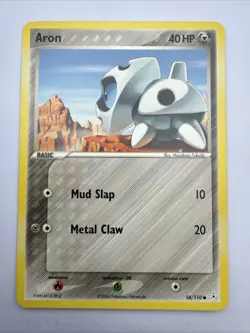 Pokemon Aron 58/110 EX Holon Phantoms Card LP Non Holo - Image 1