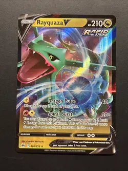 The Pokemon Company Rayquaza V Crown Zenith 100/159 Rapid Strike Holo UR 210 NM - Image 1