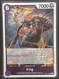 King EB04-031 R One Piece The Azure Sea’s Seven Foil Card - Image 1