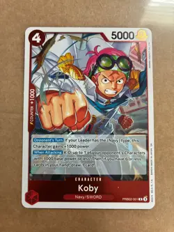 One Piece Card Game Koby PRB02-001 Rare Foil English Edition - Image 1