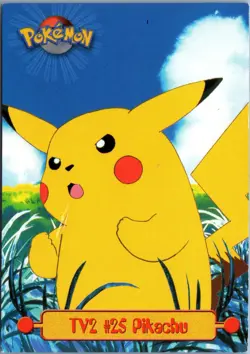 PIKACHU #25 TV2 TOPPS TRADING CARDS SERIES 1 POKEMON HP - Image 1