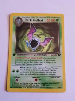 DARK GOLBAT 6/82 1st Edition Holo Rare Team Rocket Pokemon Card Near Mint - Image 1