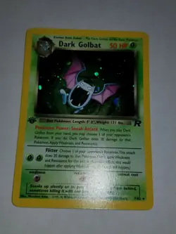 DARK GOLBAT 6/82 1st Edition Holo Rare Team Rocket Pokemon Card Near Mint - Image 2