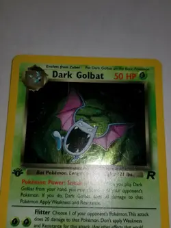 DARK GOLBAT 6/82 1st Edition Holo Rare Team Rocket Pokemon Card Near Mint - Image 3