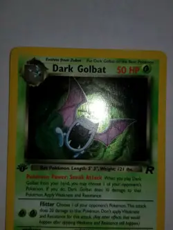 DARK GOLBAT 6/82 1st Edition Holo Rare Team Rocket Pokemon Card Near Mint - Image 4