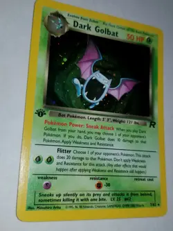 DARK GOLBAT 6/82 1st Edition Holo Rare Team Rocket Pokemon Card Near Mint - Image 5
