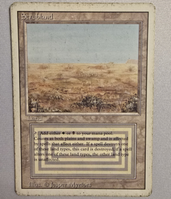 Scrubland MTG Revised Edition Regular Land White/Black English Rare - Image 1