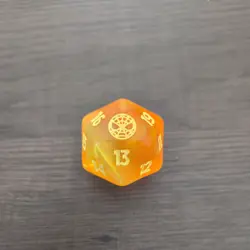 Oversized D20 Spindown Life Counter Marvel's Spider-Man MTG Magic SPM Orange - Image 1