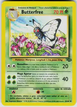 Butterfree 33/64 Uncommon Jungle Pokemon Unlimited Lightly Played [Spanish] - Image 1