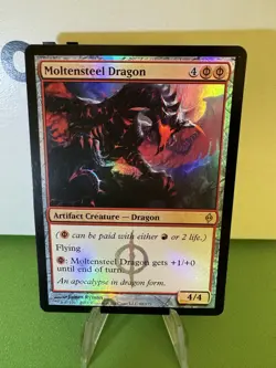 MTG FOIL Moltensteel Dragon - New Phyrexia #88 LP - Image 1