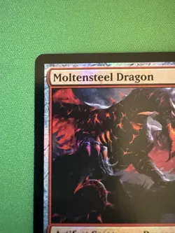 MTG FOIL Moltensteel Dragon - New Phyrexia #88 LP - Image 3